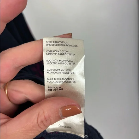 Free People Persuasion Embroidered Top Womens M Oversized Slouchy Boho Hippie - Picture 8 of 9